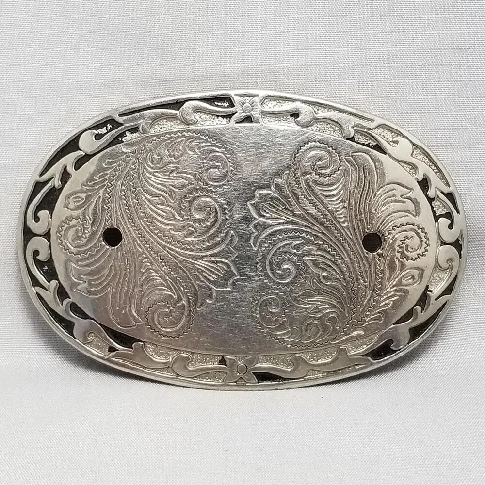 Belt Buckle Women's Unisex Western Engraved‎ Floral Design Southwestern Native